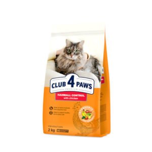 CLUB 4 PAWS ADULT CAT HAIRBALL CONTROL W/ CHICKEN 2KG 2232