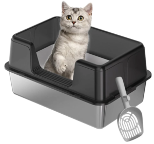 CAT LITTER BOX MEDIUM WITH COVER ASSORTED