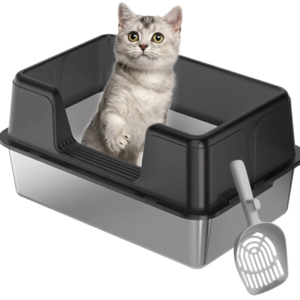 CAT LITTER BOX MEDIUM WITH COVER ASSORTED