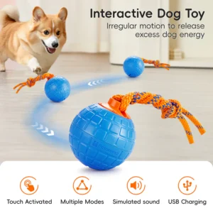 DOG BALL TOY WITH SOUND YB-TRP113-C