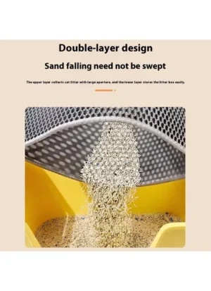 WATER PROOF CAT LITTER MAT BLACK 40x50CM