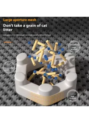 WATER PROOF CAT LITTER MAT BLACK 40x50CM