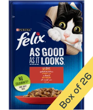 FELIX CAT BEEF IN JELLY POUCH 85G 206501