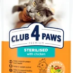 CLUB 4 PAWS ADULT CAT STERILISED WITH CHICKEN 300G 2228