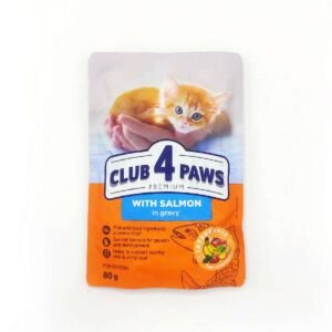 CLUB 4 PAWS ADULT CAT WITH SALMON IN GRAVY 85G 2243