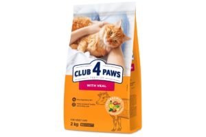CLUB 4 PAWS ADULT CAT WITH VEAL 2KG 2318 f CLUB 4 PAWS ADULT CAT WITH VEAL 2KG 2318