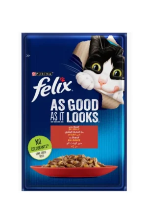 FELIX CAT BEEF IN JELLY POUCH 85G 206501