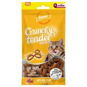GNAWLERS CAT TREAT CRUNCHY & TENDER CHICKEN 65G