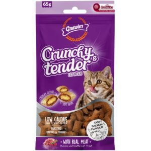 GNAWLERS CAT TREAT CRUNCHY & TENDER SALMON 65G
