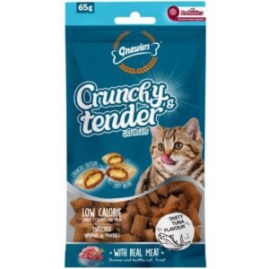 GNAWLERS CAT TREAT CRUNCHY & TENDER TUNA 65G