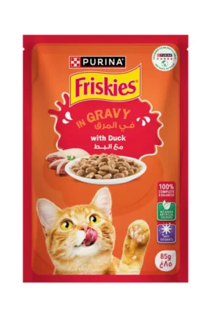 FRISKIES CAT DUCK IN GRAVY POUCH 85G 206017