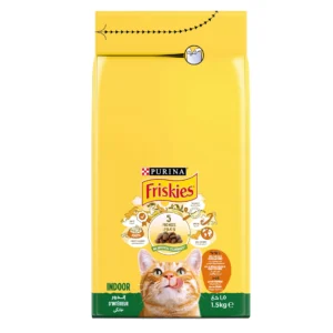 FRISKIES CAT INDOOR CHKN, TRKY & VEG DRY FOOD 1.5KG 206008