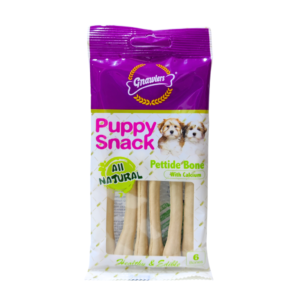 GNAWLERS PUPPY SNACK PETTIDE BONE W/CALCIUM 6PCS 40G