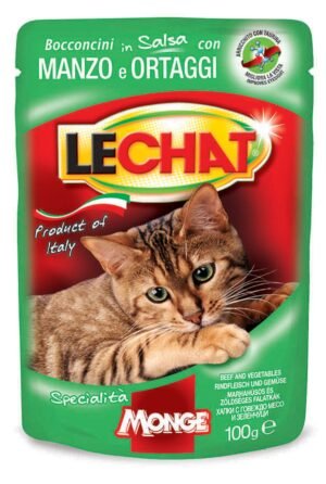 LECHAT POUCHE MANZO BEEF & VEGETABLES100G