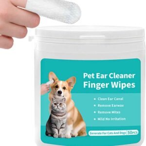 PET EAR CLEANER FINGER WIPES 50CT