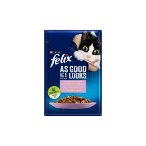 FELIX CAT TROUT & GRN BEANS IN JELLY POUCH 85G 206203