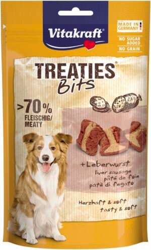 VITAKRAFT DOG TREATIES BITS LIVER SAUSAGE 120G 200728