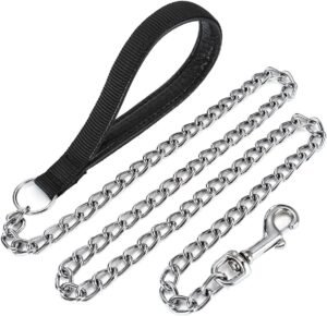 STEEL LEASH WITH HANDLE SL105B 4.0MMx120CM