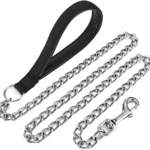 STEEL LEASH WITH HANDLE SL105B 4.0MMx120CM