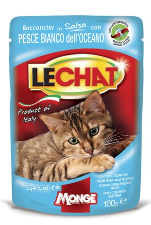 LECHAT POUCHE BIANCO OCEAN FISH 100G