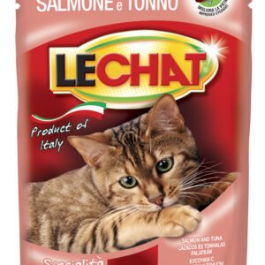 LECHAT POUCHE SALMON TUNA 100G