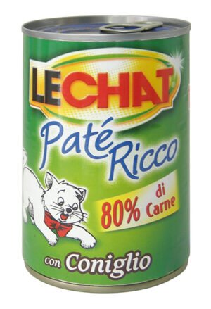 lechat_gatto_umido_pate_ricco_coniglio LECHAT CAT WET PATE RICCO RABBIT CONIGATO 400G