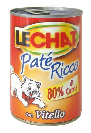 lechat_gatto_umido_pate_ricco_vitello LECHAT CAT WET PATE RICCO VEAL VITELLO 400G