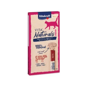 VITAKRAFT CAT LIQUID SNACK NATURAL BEEF 15Gx5PCS