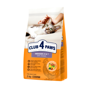 CLUB 4 PAWS ADULT CAT INDOOR 4N1 CHICKEN 2KG
