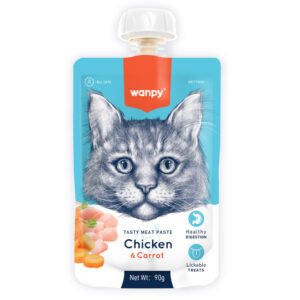 WANPY CAT MEAT PASTE CHICKEN & CARROT 90G
