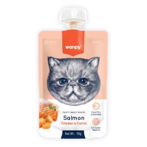WANPY CAT MEAT PASTE SLMN, CHKN & CARROT 90G
