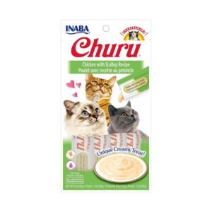INABA CHURU CREAMY TREAT CHICKEN WITH SCALLOP PACK 4x14G