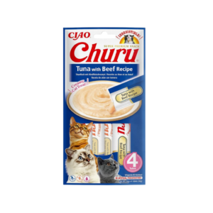 INABA CHURU CREAMY TREAT TUNA WITH BEEF PACK 4x14G