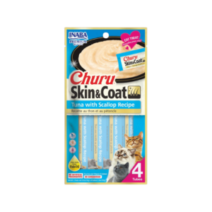 INABA CHURU SKIN & COAT TUNA WITH SCALLOP PACK 4x14G