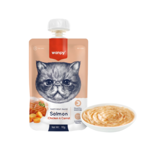 WANPY CAT MEAT PASTE SLMN, CHKN & CARROT 90G