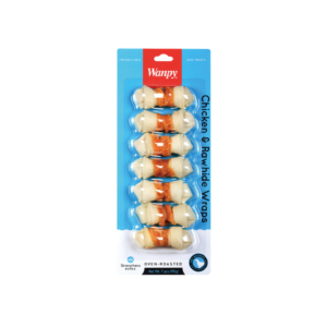 WANPY DOG BLISTER CHICKEN RAWHIDE WRAP 7PCS 90G
