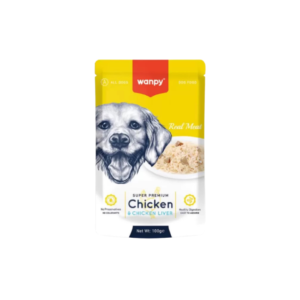 WANPY FELLITS IN JELLY CHICKEN & CHICKEN LIVER FOR DOG 100G
