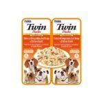 INABA DOG TWIN CHICKEN WITH VEG & BEEF 2x40G