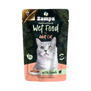 ZAMPA CHUNKS IN JELLY WET FOOD ADULT CAT LAMB 85G