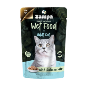ZAMPA CHUNKS IN JELLY WET FOOD ADULT CAT SALMON 85G