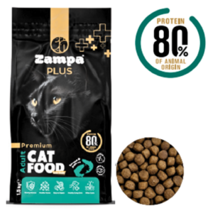 ZAMPA PLUS PREMIUM DRY FOOD ADULT CAT SALMON & ANCHOVY 1.5 KG