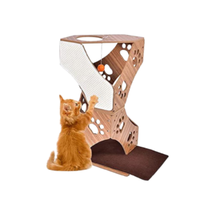 PETELLOW CAT SCRATCHING TREE