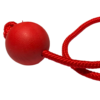 RED BALL WITH ROPE FOR DOG