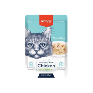 WANPY CAT WET FOOD CHICKEN & CODFISH 85G