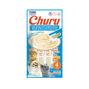 INABA CAT CHURU TUNA WITH SEAFOOD FLAVOR PACK 4x14G USA669